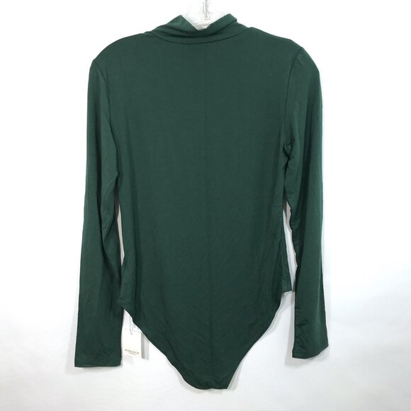 MANGOPOP Bodysuit Mock Turtleneck Green L - Picture 8 of 10